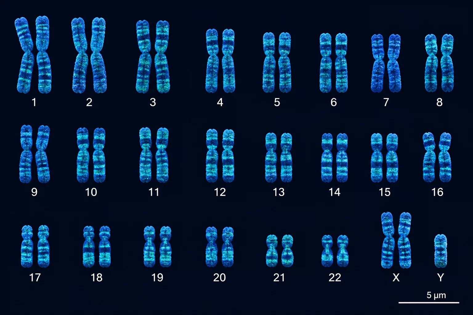Microscopic visualization of chromosomes and genes